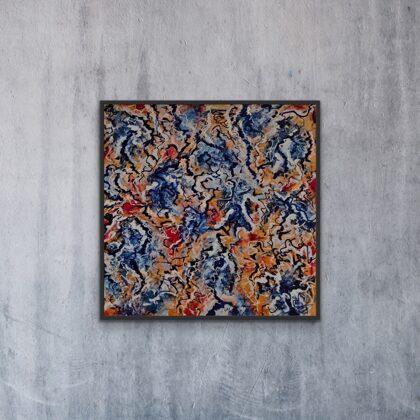 "Golden Spring" 100x100 cm, akryl på lærred. 2200,00 kr