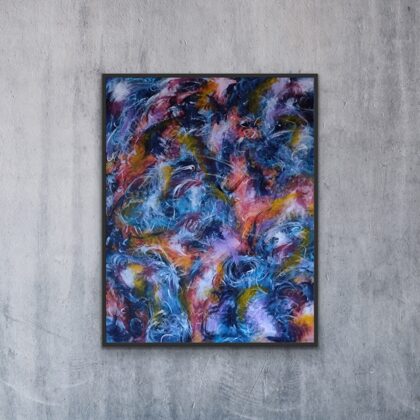 "Blue Haze" 125x95 cm, akryl på lærred. SOLGT