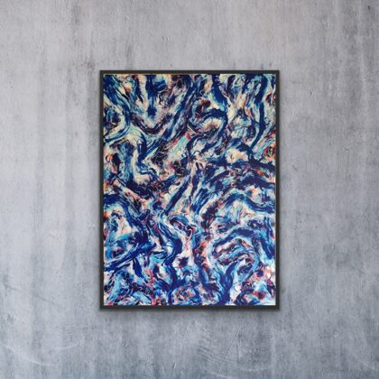 "Firestorm" 125x95 cm, akryl på lærred. SOLGT
