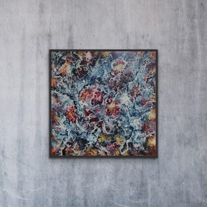"Carnival Spring" 100x100 cm, akryl på lærred. 2200,00 kr