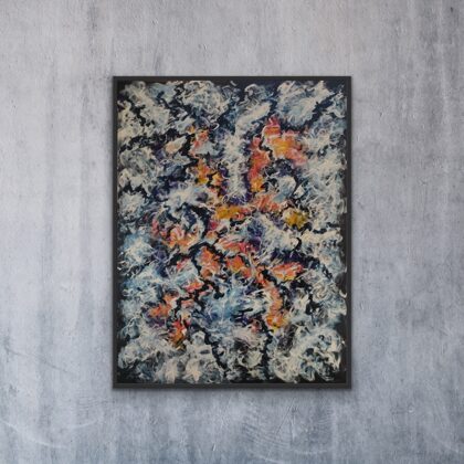 "Blue Electric" 130x98 cm, akryl på lærred. 3200,00 kr