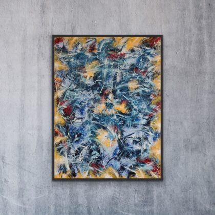 "Baby Blue" 130x98 cm, akryl på lærred. 3200,00 kr