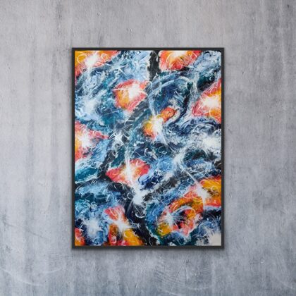 "Red Cow" 130x98 cm, akryl på lærred. 3200,00 kr