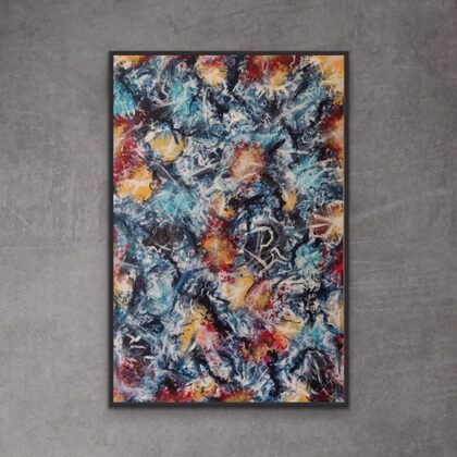 "Fire in the sky" 150x100 cm, acrylics on canvas. 565,00 Euros